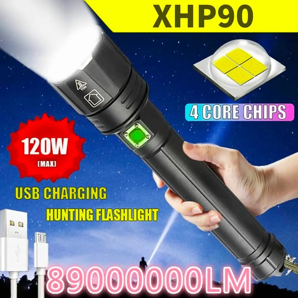 

Durable Telescopic Torch LED Cycling Climbing Hiking Zoom Flashlight LED Flashlight Aluminum Alloy USB Rechargeable