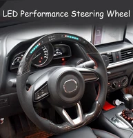 real carbon fiber led steering wheel compatible for mazda 3 mazda 6 cx 4 cx 5 rx 7 bt 50 led performance