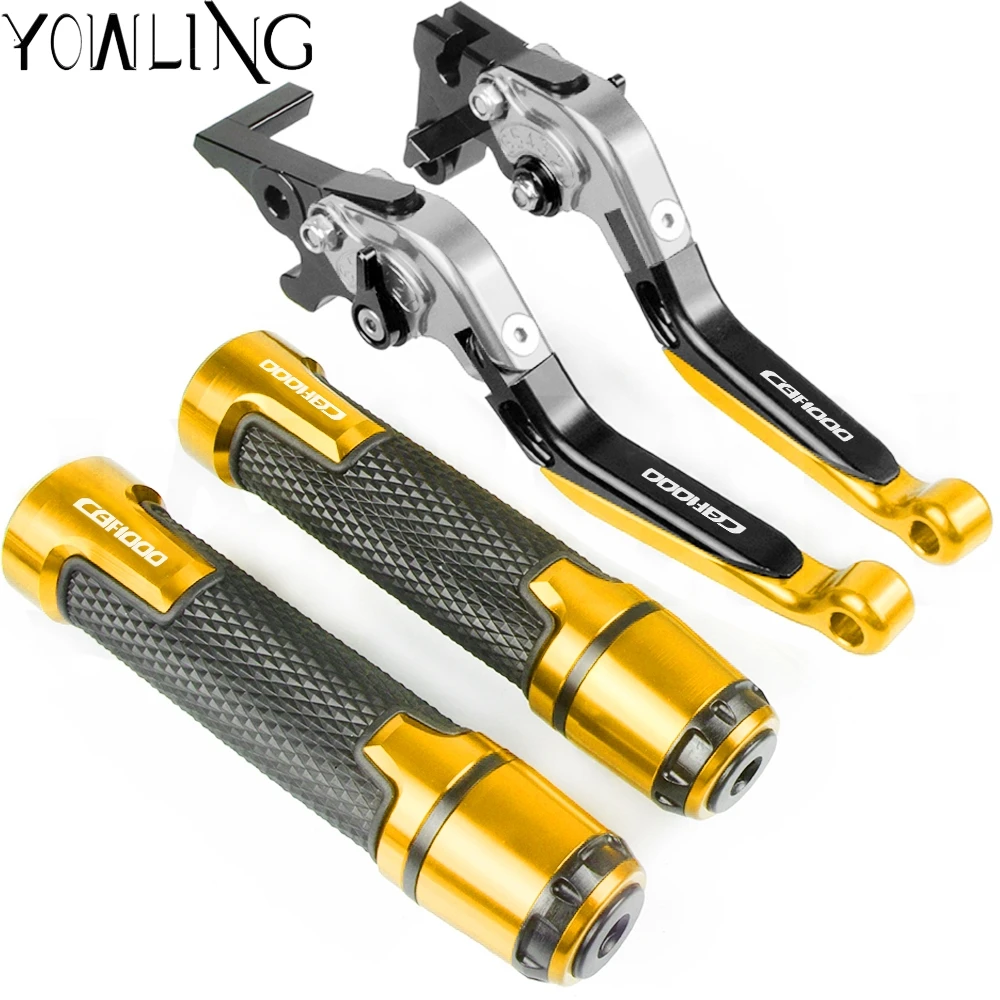 

Motorcycle Accessories Extendable Brake Clutch Levers and Handlebar Hand Grips ends For HONDA CBF1000 2006 2007 2008 2009