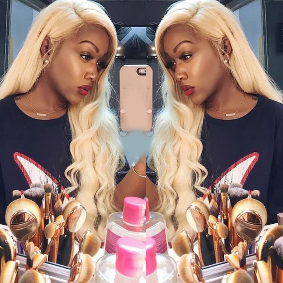 Средняя часть объемная волна 13*1 Синтетические волосы на кружеве парики 28 дюймов