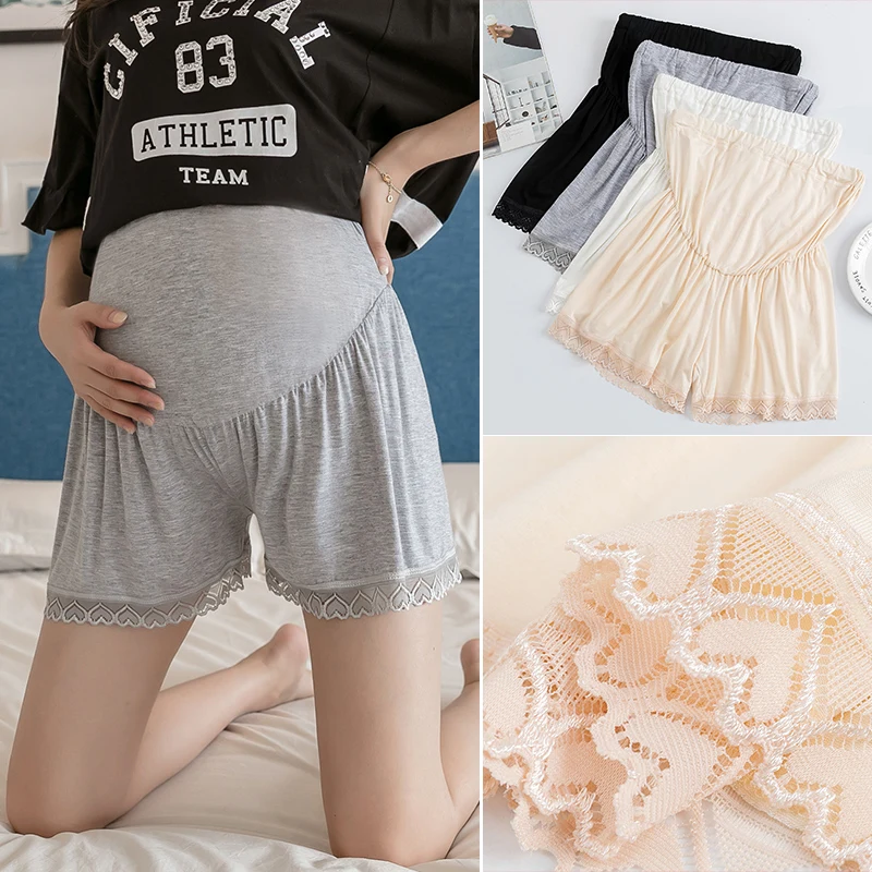 

933# Summer Thin Modal Cotton Maternity Shorts Adjustable High Waist Belly Underpants for Pregnant Women Pregnancy Loose Legging