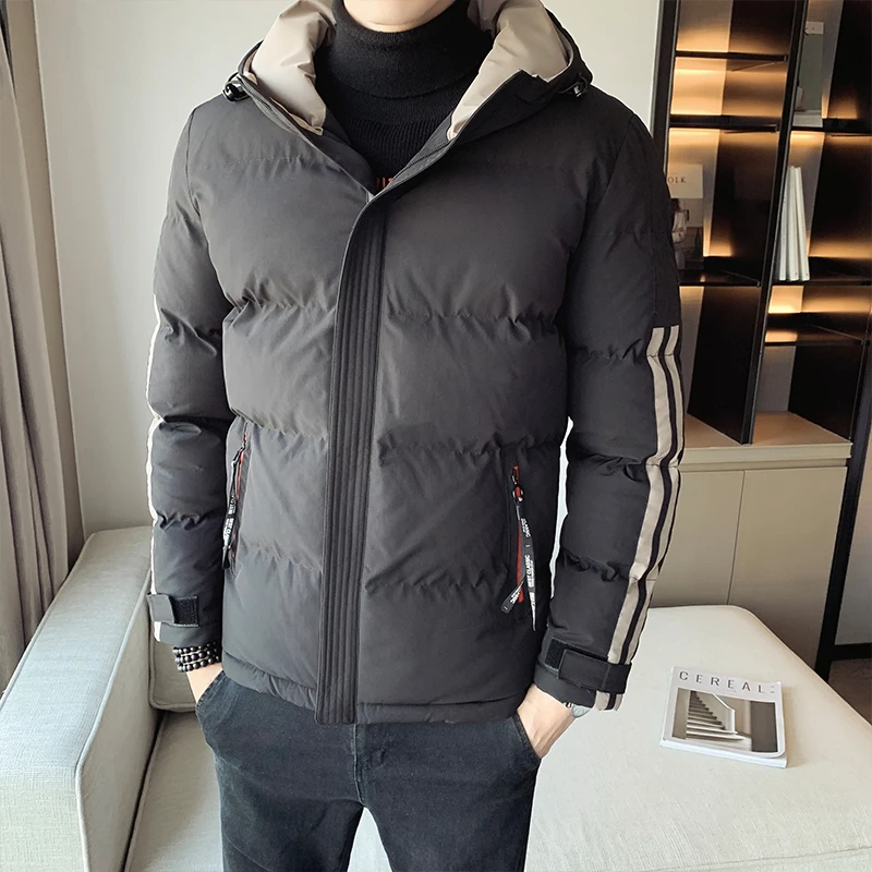 Men 2021 Winter Jackets Brand New Casual Warm Thicken Parkas Coat Men New Autumn Outerwear Windproof Hooded Parkas Jacket Men