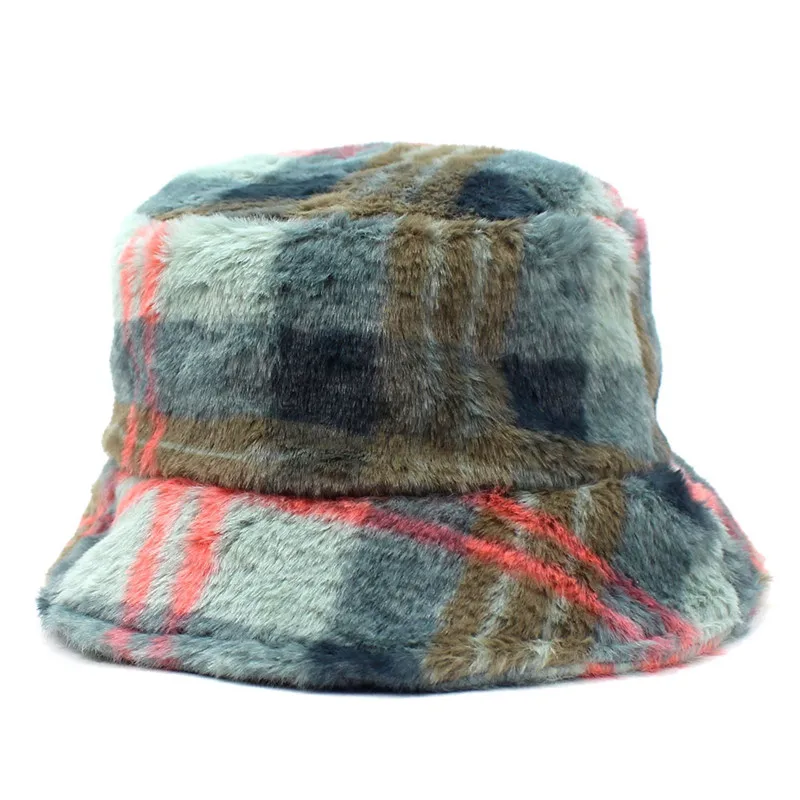 

LDSLYJR 2021 осень и зима Полиэстеровая клетчатая Панама шляпа рыбака уличная дорожная шляпа от солнца шляпы для женщин 63