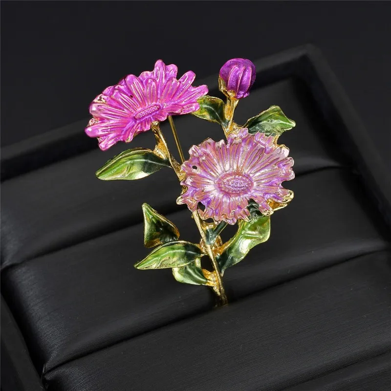 Terreau Кэти Желтый букет ромашек эмалированные Броши металлические цветы