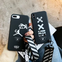 Japan warrior style Lanyard phone case for iPhone Pro Max MAX plus off sport Relief silicon Soft cover