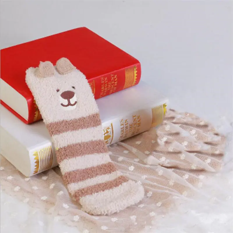 Coral velvet socks winter thickening Fashion Cute Creative Embroidery Cotton Women Socks Top Quality | Женская одежда