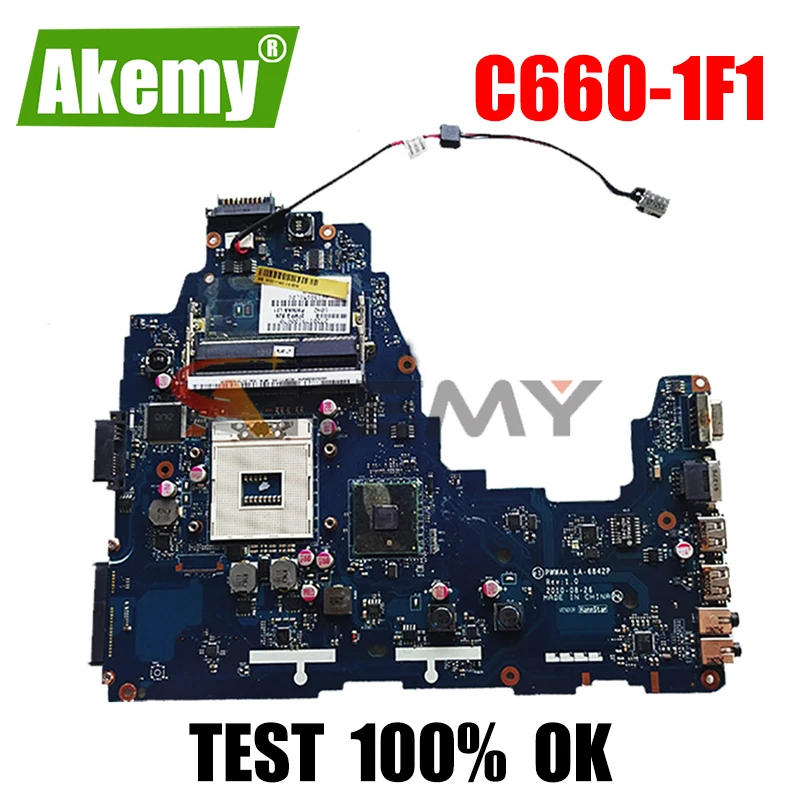 

AKEMY K000111440 PWWAA LA-6842P материнская плата для ноутбука Toshiba C660 C660-1F1 K000111440 DDR3 проверенная Гарантия на 60 дней Бесплатная процессор