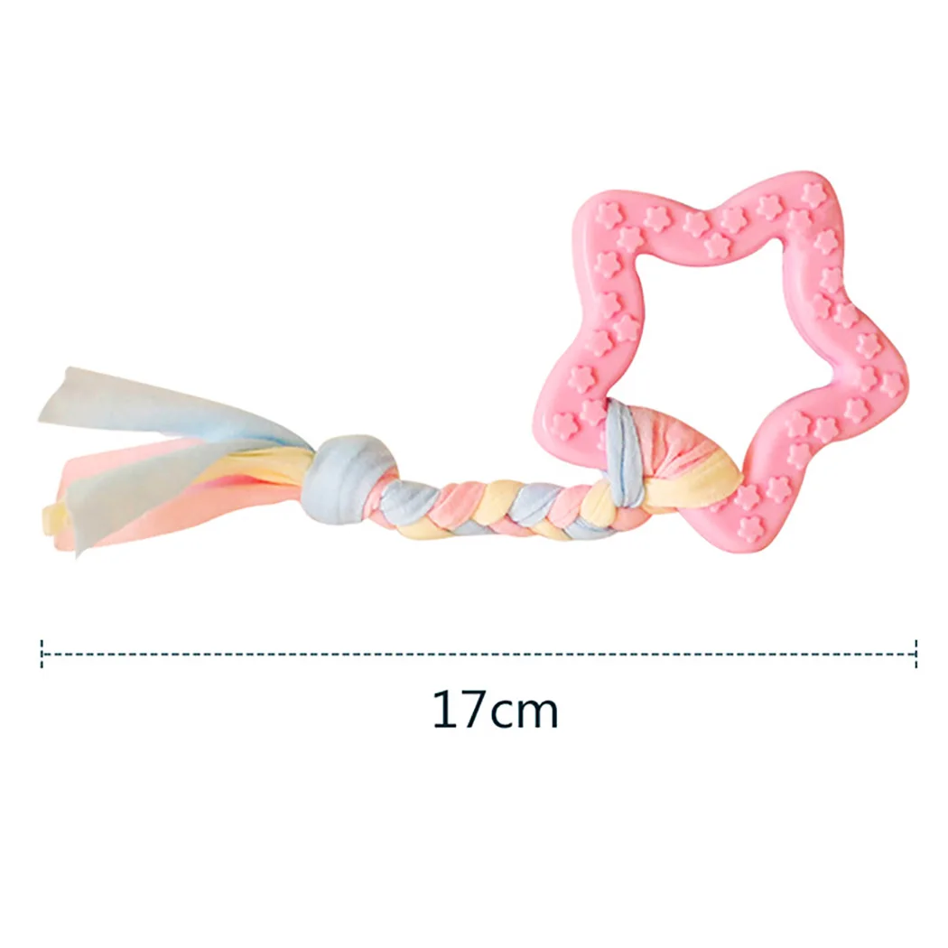 

Dog Toy Star Shape Squeaky Dog Bite Toy Dog Chew Rope For Small & Medium Dogs Chew Teething Toys Pets Accessories