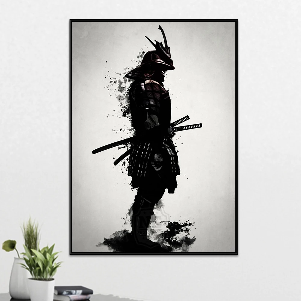 

Japanese Samurai Canvas Painting Modern Posters And Prints Quadros Wall Art Picture Abstract For Living Room Home Decor