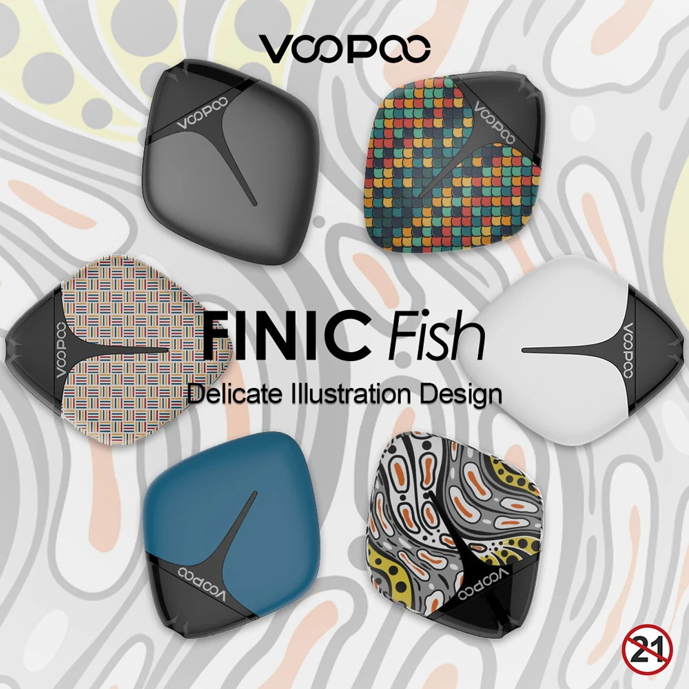 VOOPOO Finic Fish Pod System Vape Kit картридж для вейпа 1 7 мл аккумулятор 350 мАч электронная