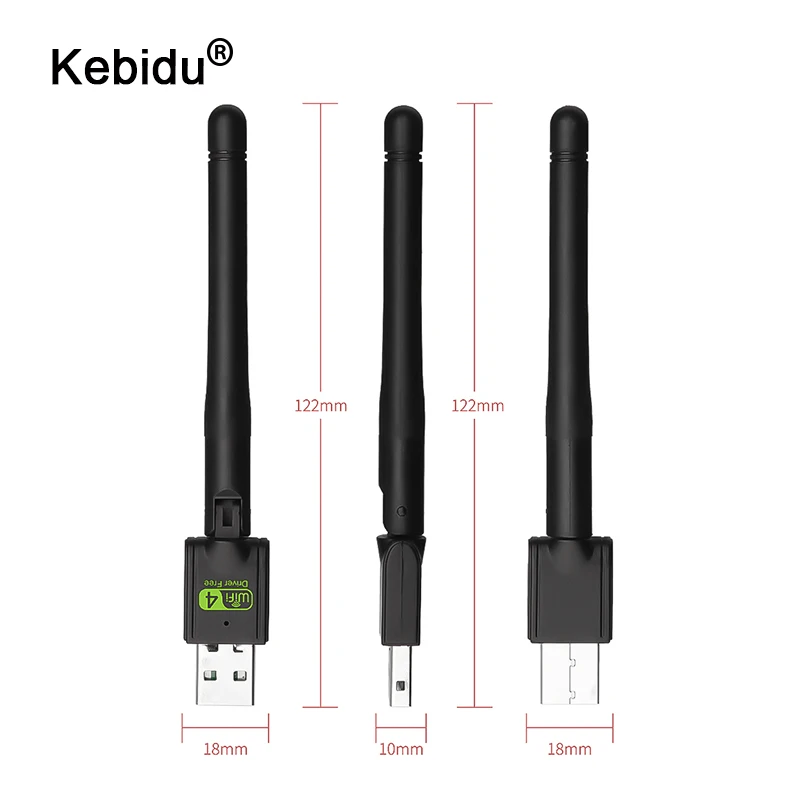 Kebidu 150 Мбит/с 802.11n/g/b сетевая LAN Карта Wifi ключ мини беспроводной USB WiFi адаптер 2 дБ 4