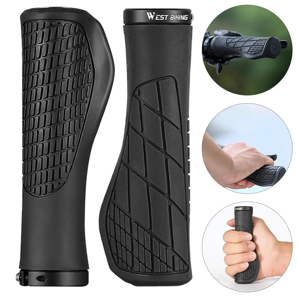 

1 Pair Bike Rubber Handlebars Practical Bike Useful Bike Accessories (Black)