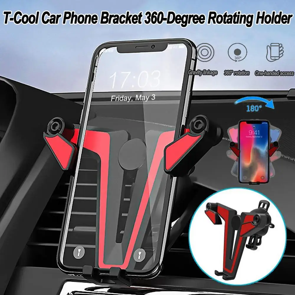 Автомобильный держатель для сотового телефона T Cool кронштейн вращающийся на 360 °