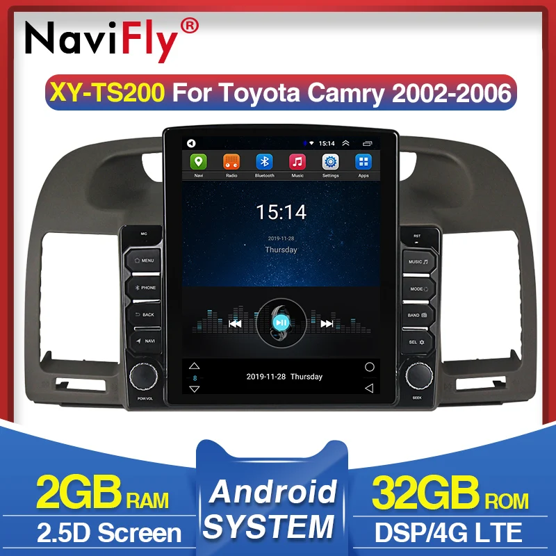 Автомобильный мультимедийный плеер экран 9 7 дюйма DSP 4G android 0 для Toyota Camry 2002 2003 2004 2005