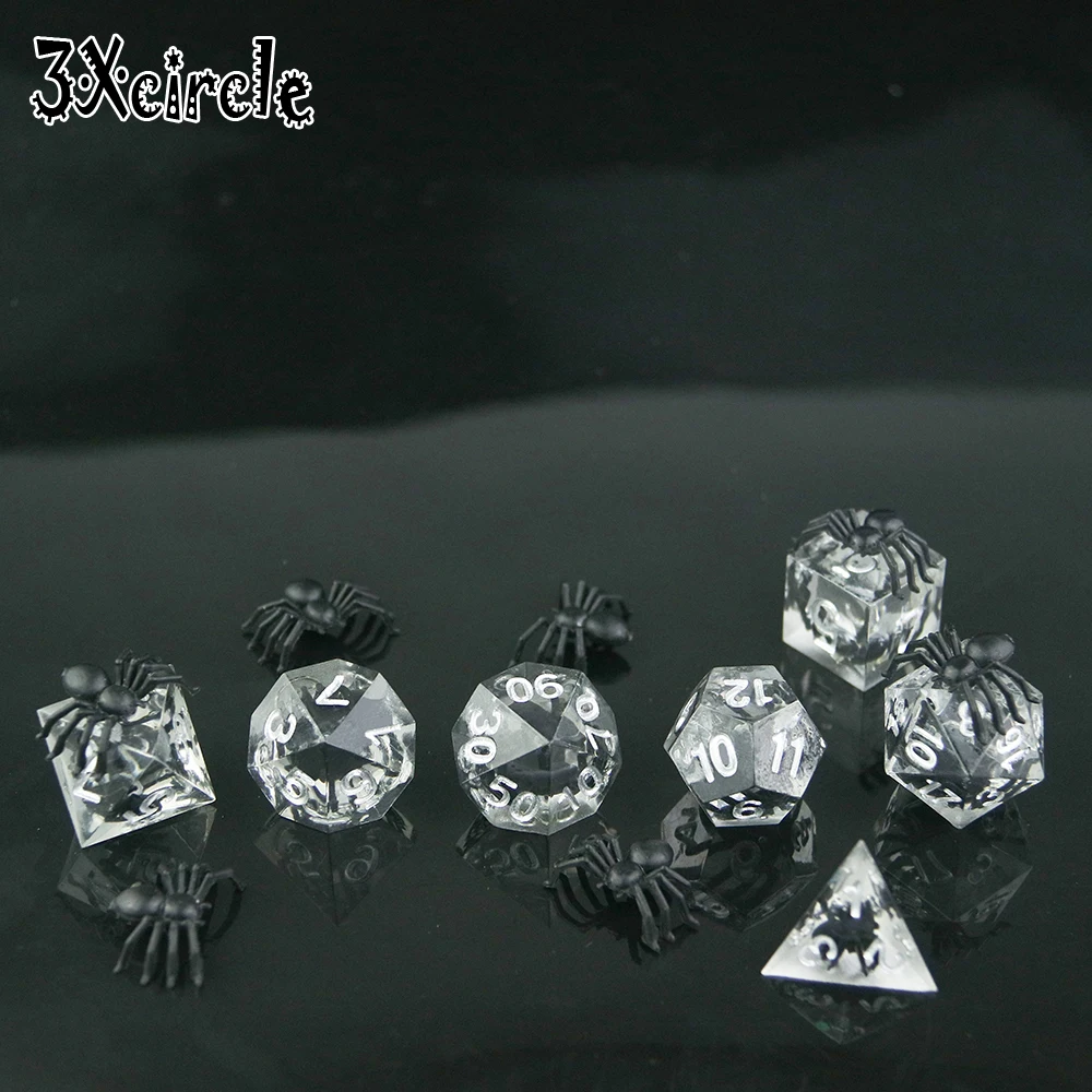 Топ Класс 7 шт./компл. многогранные кости Человека-паука тема D4-D20 для настольная