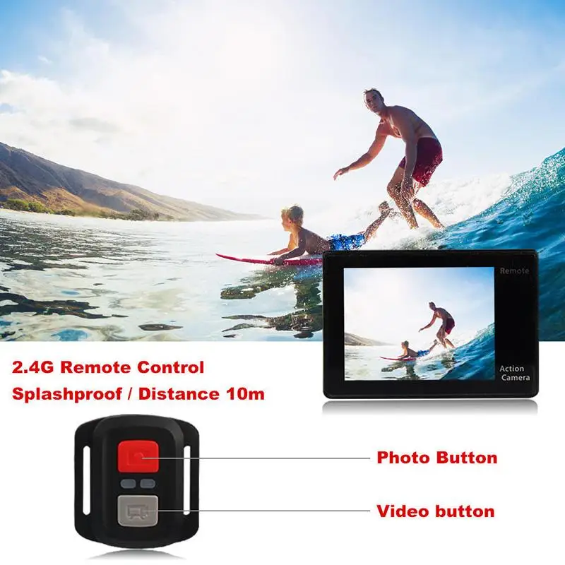 Pаспродажа Экшн-камера H9 Ultra HD, 4K/30fps, Wi-Fi, 2,0 дюйма, 170D, Подводная Водонепроницаемая камера для шлема, Спортивная камера Vedio Go Pro