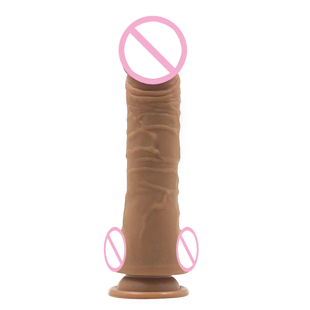 22.5cm Double Realistic Artificial Penis Dick Soft Silicone Dildo Suction Cup Male Woman Masturbator Adult Sex Toys Dildos | Красота и