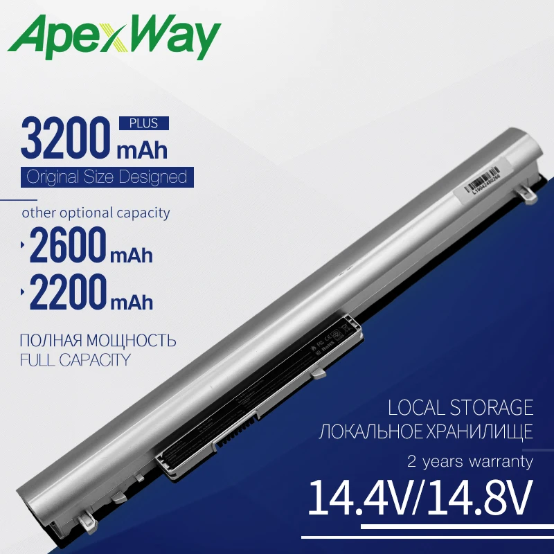Apexway Серебряный Аккумулятор для ноутбука HP Pavilion 14 15 350 G1 LA04 HSTNN UB5M UB5N Y5BV TPN Q129 Q130