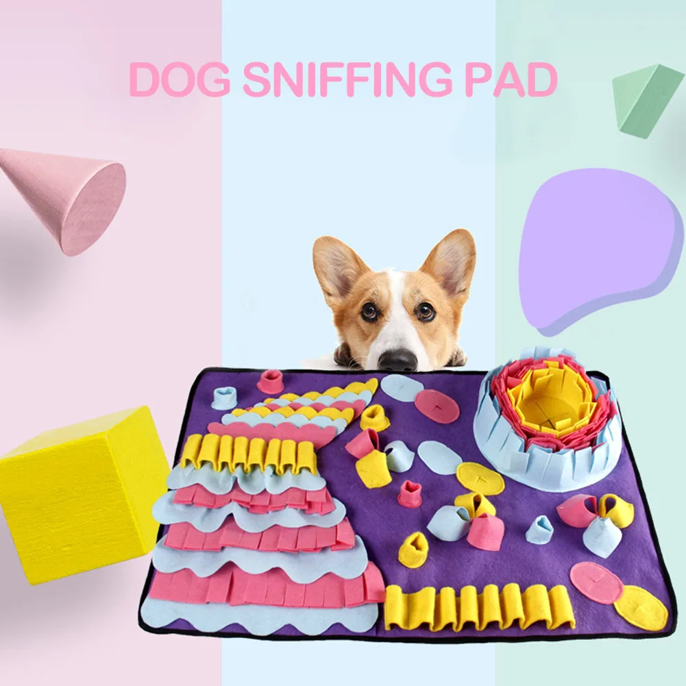 

Dog Snuffle Mat Pet Cat Slow Feeding Mat Puzzle Leak Food Training Nosework Activity Blanket Activity Mat for Foraging Skill