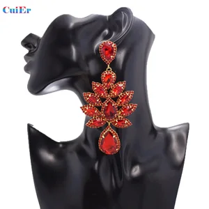 Женские роскошные серьги-подвески с кристаллами, большие размеры, модные стразы, эффектные серьги, свадебные ювелирные изделия