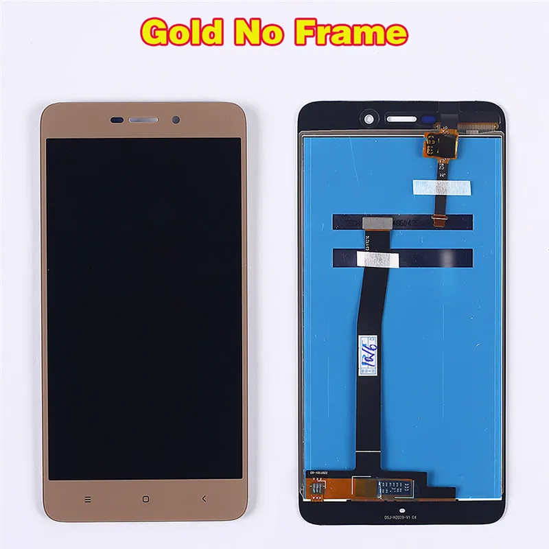 Gold Without Frame Fansu ips ЖК-дисплей для Xiaomi Redmi 4A сенсорный экран 5,0 дюймов дигитайзер сборка 1280*720 рамка с бесплатными инструментами и стеклянной пленкой - Цвет: Gold Without Frame