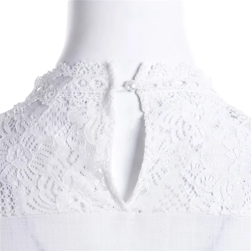 

Boho Autumn Summer Sexy Slim Shirt 2019 Crochet Flower Lace Blouse Women Shirt Hollow Out Floral White Tops Holiday Wear Blouse