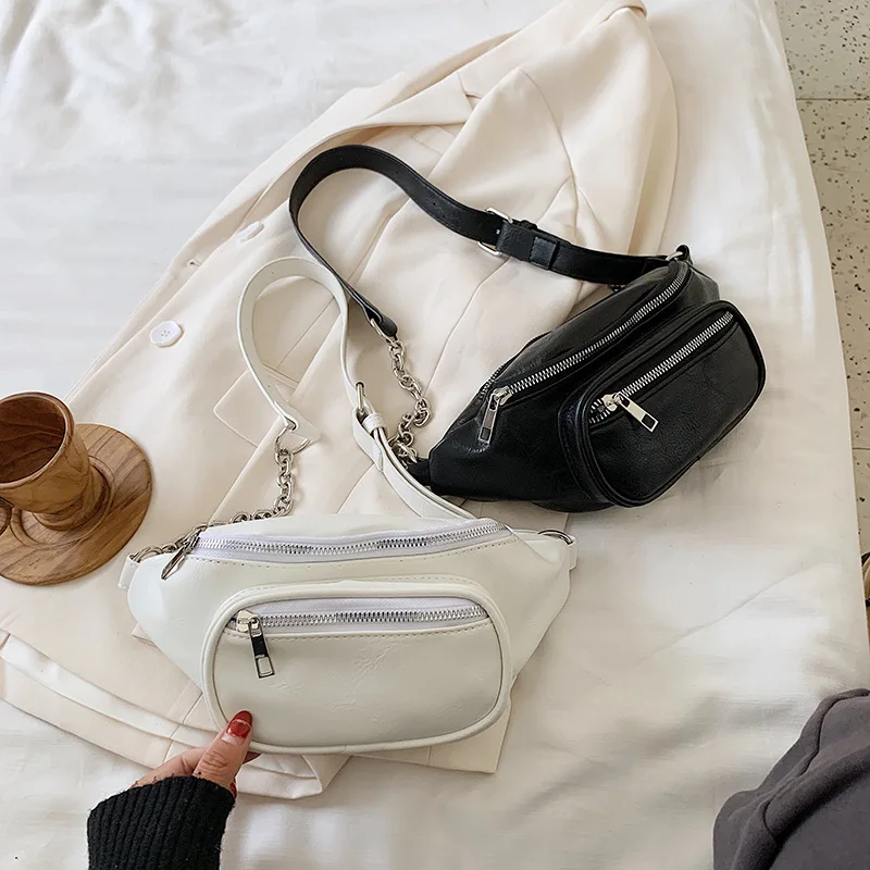 Женская нагрудная сумочка из ПУ кожи на молнии|Сумки с ручками| |