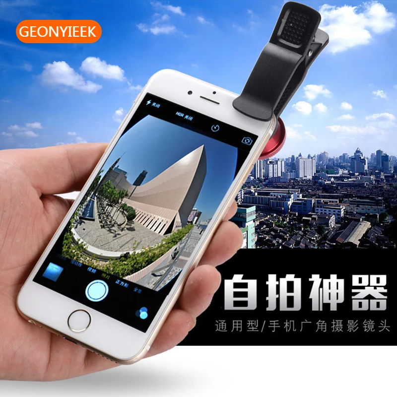 

GEONYIEEK Mobile Phone Lens Special Effects Selfie Accessories External Camera Wide-angle Macro Fisheye 3-in-1 Set Camera Lens