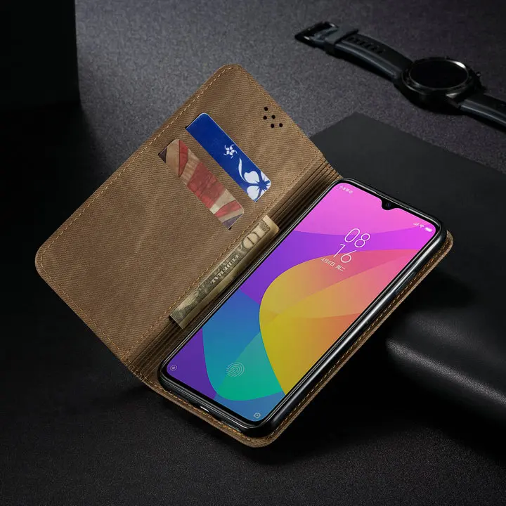 Для Xiaomi mi 9 Lite чехол mi 9 T 9 T Pro откидная крышка Роскошный Твердый тканевый кожаный кошелек Funda Xiaomi mi 9 Lite чехол mi A3 9 Lite CC9