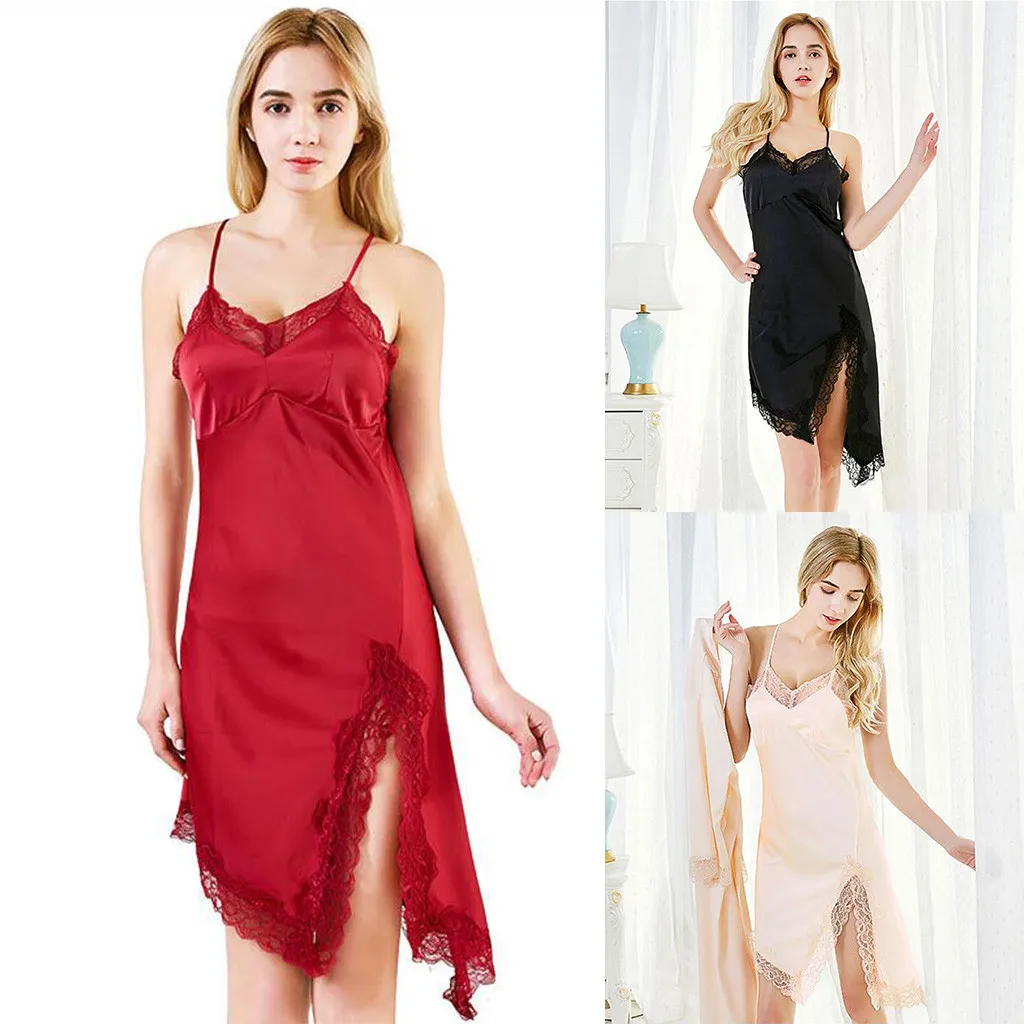 Сексуальная ночная рубашка с асимметричным подолом женское нижнее белье модная