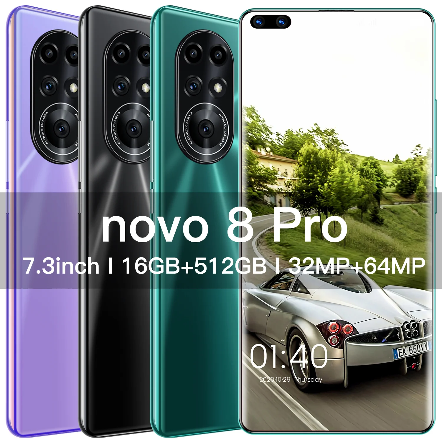 Новейший Смартфон Novo 8 Pro Android ГБ ОЗУ 256 Гб ПЗУ 6800 мАч десятиядерный процессор