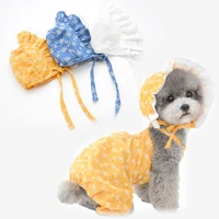 cute cotton dog hat sweet pet sunhat lovely puppy accessories for small dog spring soft dog caps for teedy scherena dropshipping