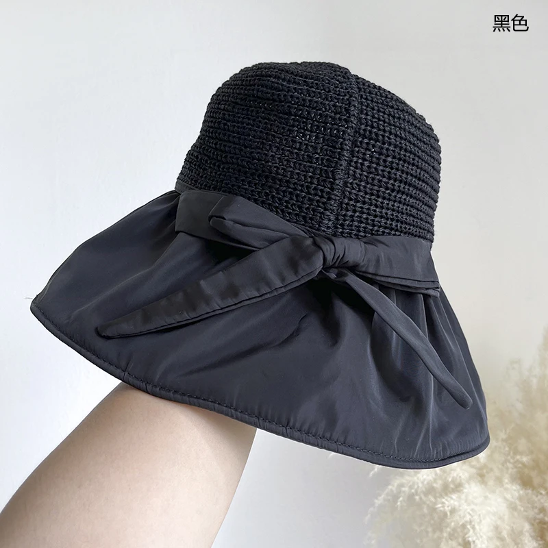 

Anti ultraviolet black glue sunscreen hat, female sunshade hat, children's summer big edge sunshade hat, Beach Hat, foldable