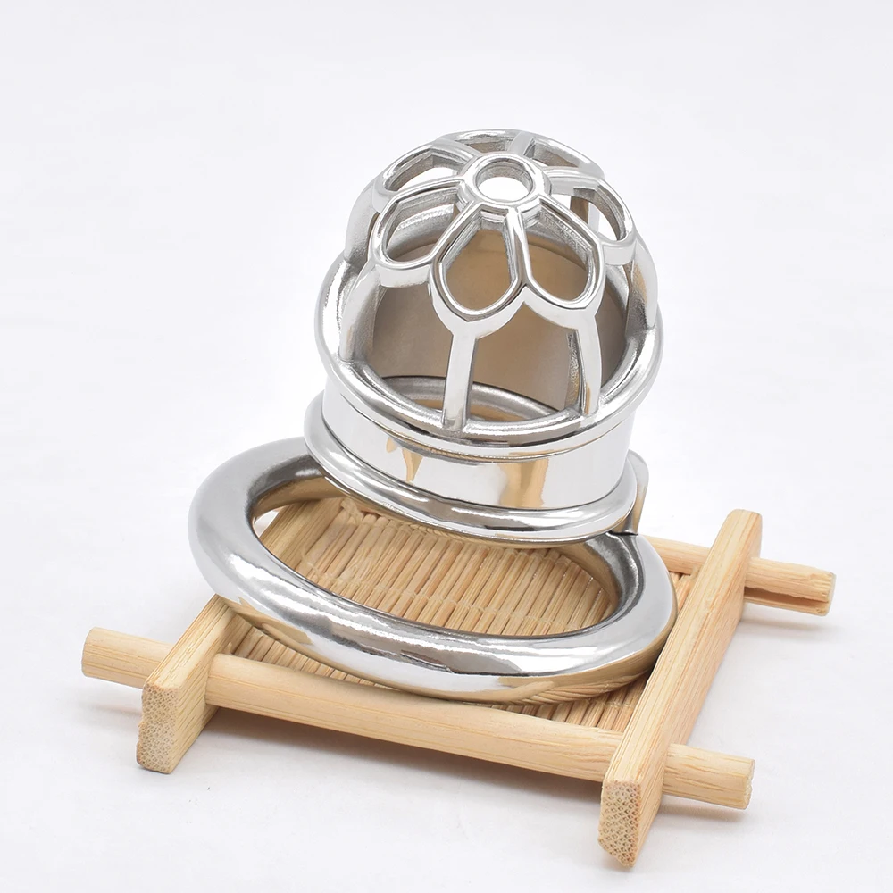 Металлическая Мужская клетка целомудрия стальная труба для пениса замок член