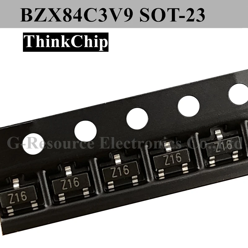 (100 .) BZX84C3V9 SOT-23 SMD    3, 9  ( Z16)