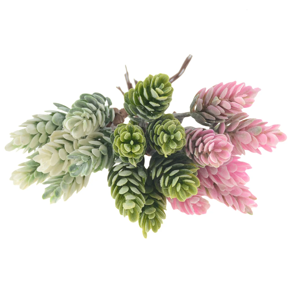 6 шт. цветные сосновые конусы искусственные цветы ананас искусственное растение