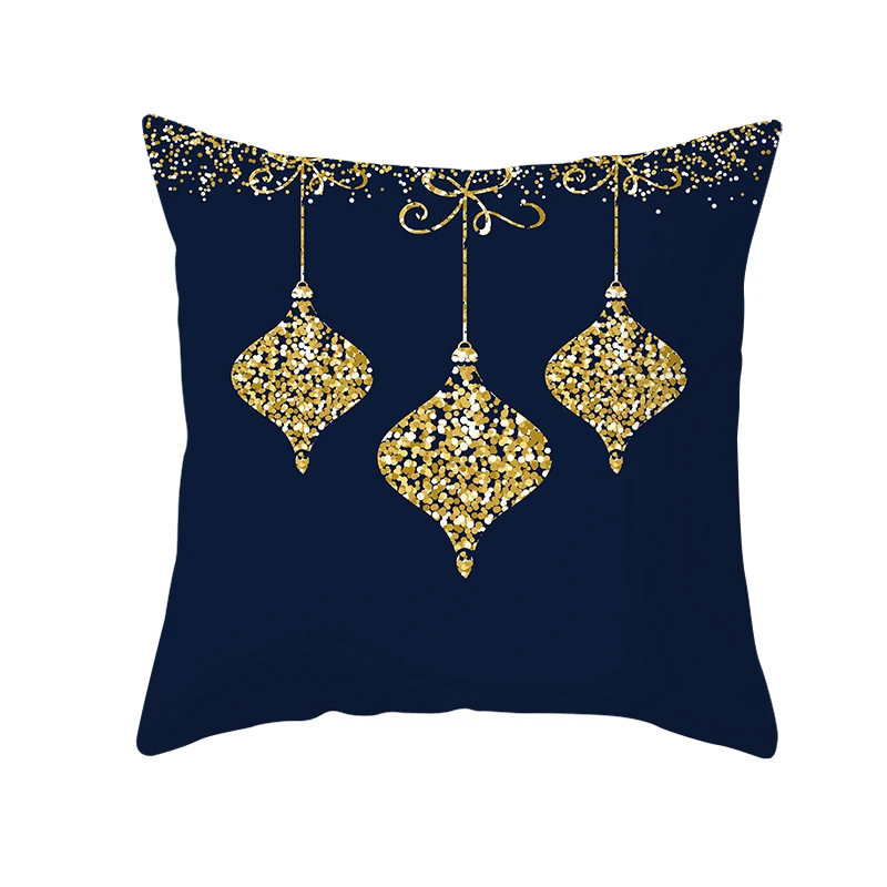 Веселая Рождественская декоративная люстра с рисунком наволочка для подушек