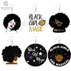 SOMESOOR афро меланин волшебные деревянные серьги-капли с принтом африканские натуральные волосы обручи дизайн ювелирные изделия для черных женщин Подарки