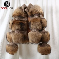 luxury raccoon fur jacket women winter thick warm short real fur coat high quality natural raccoon fur overcoat 2021 new ladies