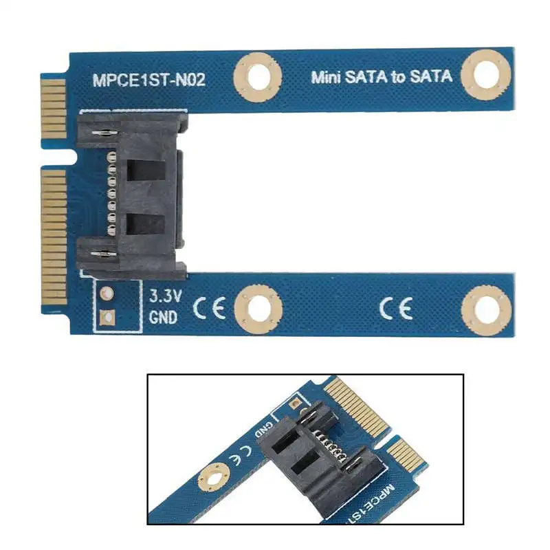 

Msata Ssd To Sata Hard Disk Drive Adapter Card Board Support Full And Half Height