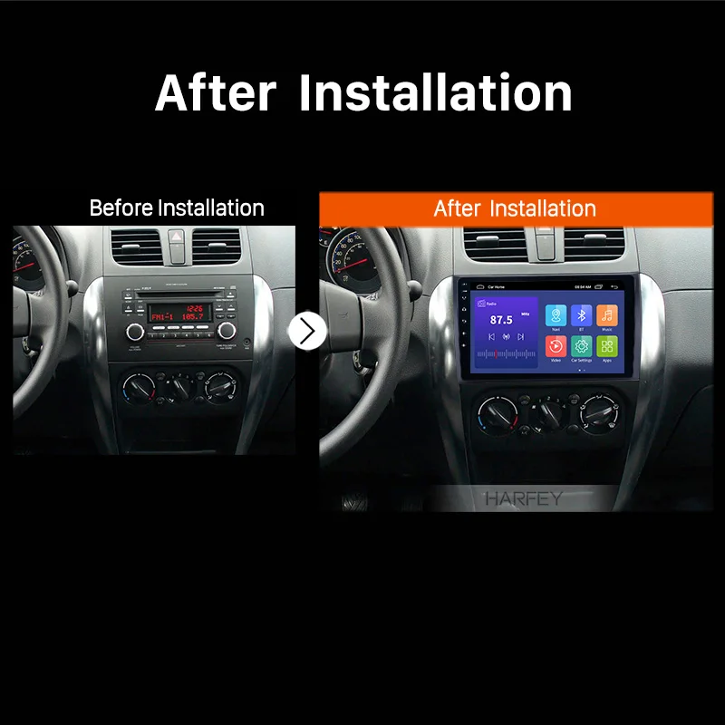Harfey Android 9 1 GPS HD сенсорный экран для Suzuki SX4 2006 2012 с радио OBD2 3G WIFI Bluetooth Автомобильный
