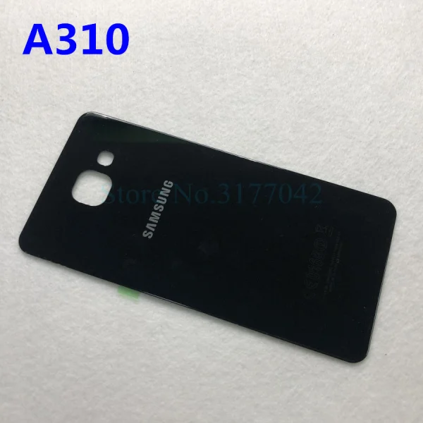 A310 black Samsung задняя Батарея чехол для samsung Galaxy A3 A5 A7 A310 A310F A510 A510F A710 A710F сзади Стекло чехол - Цвет: A310 black