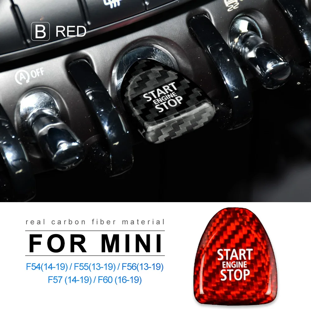 

Углеродное волокно для Mini Cooper F54 F55 F56 F57 F60 аксессуары кнопки зажигания двигателя старт стоп внутренняя отделка стикер крышка наклейка