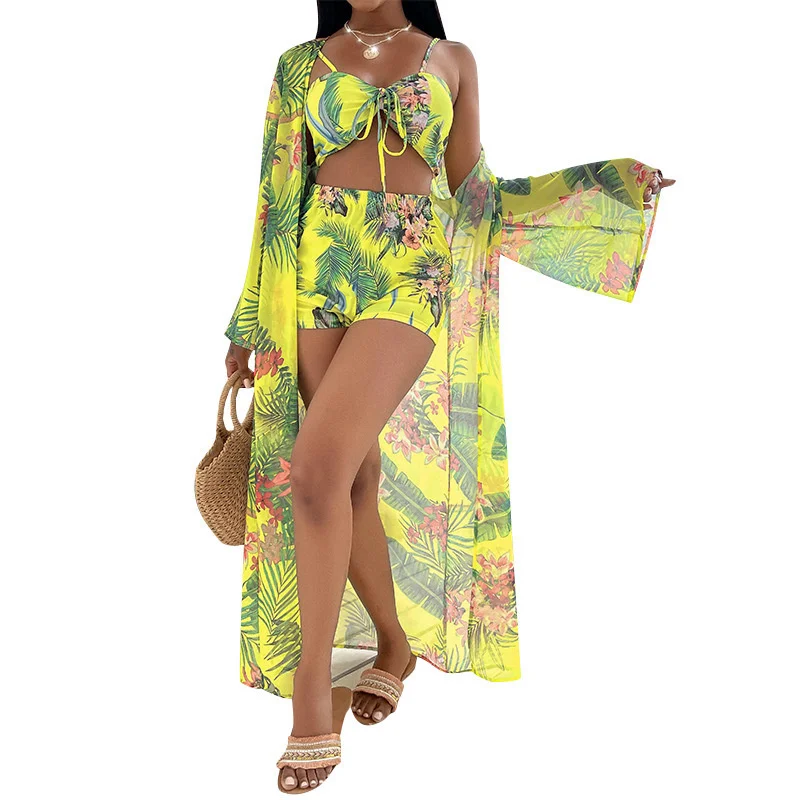 

2021 new summer swimsuit three piece suit with women's Bikini