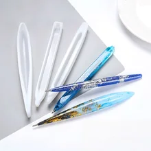 1pcs Transparent Pen Silicone Mould Dried Flower Resin Decorative Craft DIY Ballpoint Pen Mold Epoxy Resin Molds for Jewelry