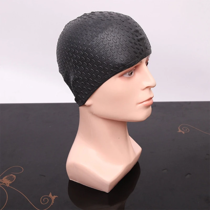 

New Silicone Swimming Cap Long Hair Large for Adult Men Ladies Waterproof Hat