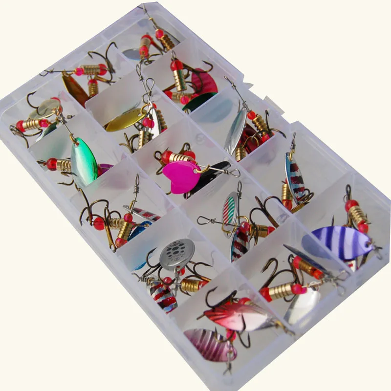 30 шт./лот наборы искусственных приманок для спиннинга приманка ловли форели щуки