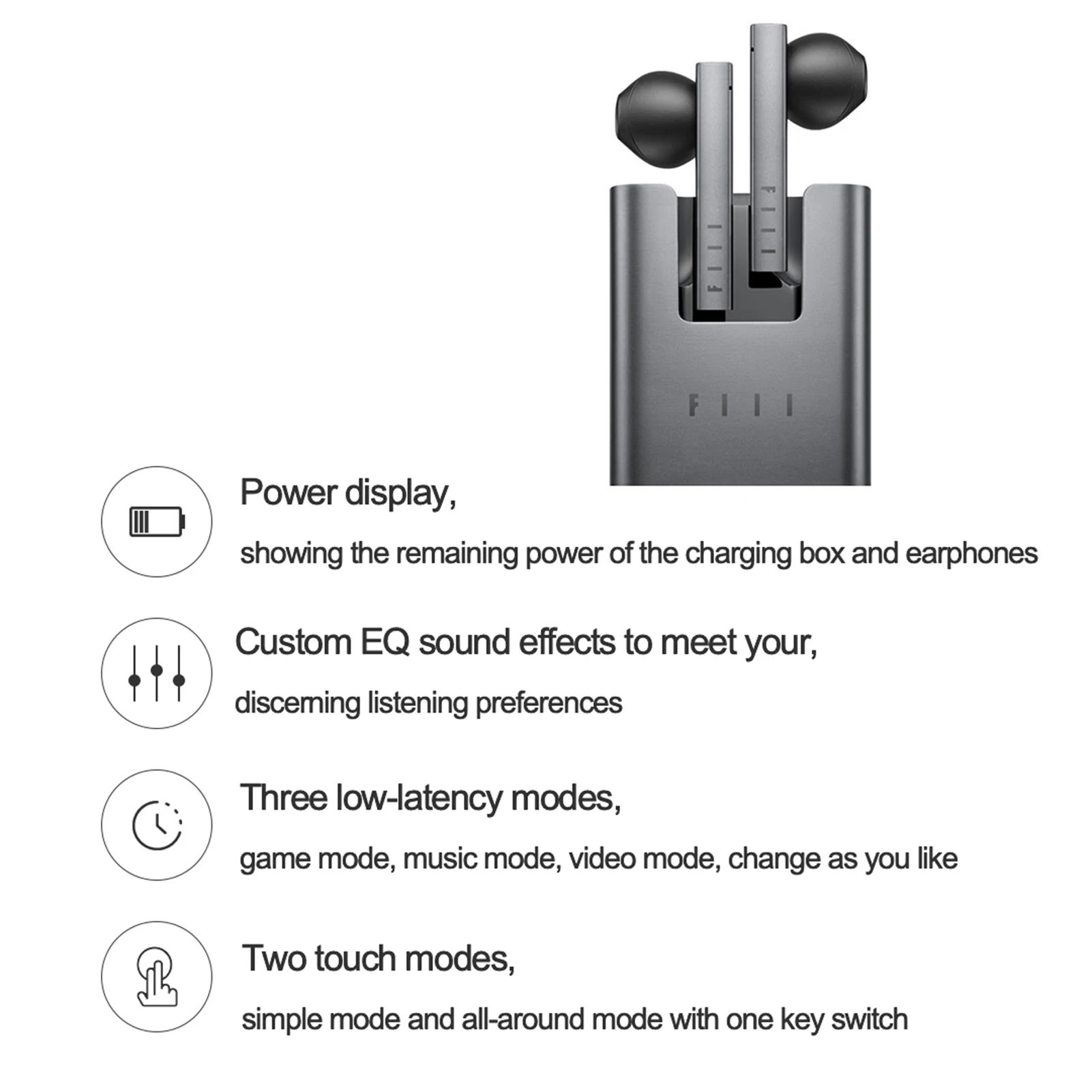 New FIIL CC 2 CC2 Wireless Bluetooth 5.2 Earphone Charging Case TWS Gaming Headset Noise Canceling Ear Buds With Mic | Электроника