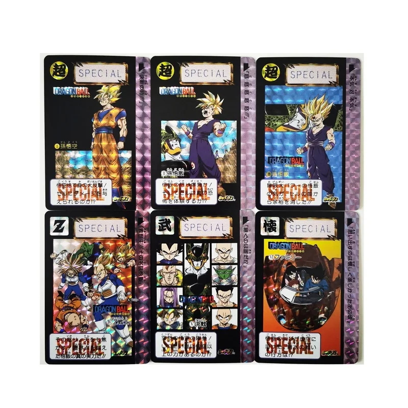 9pcs/set Dragon Ball Z Special Main Bullet Super Saiyan Goku Vegeta Toys Hobbies Hobby Collectibles Game Anime Collection Cards