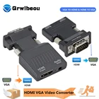 Адаптер Grwibeou для проектора HDTV, 1080P, HDMI, совместим с VGA